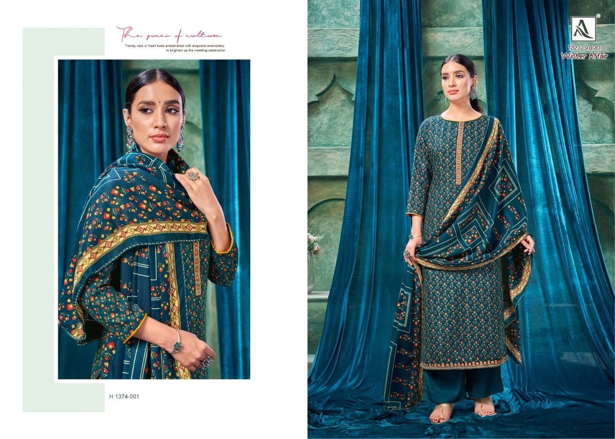 Alok Suit Winter Affair 1374-001 to 1374-008 Series 1