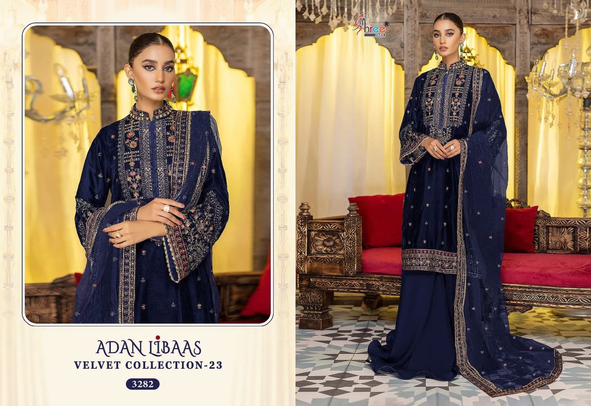 Shree Fab Adan Libaas Velvet Collection 3280-3285 Series 3