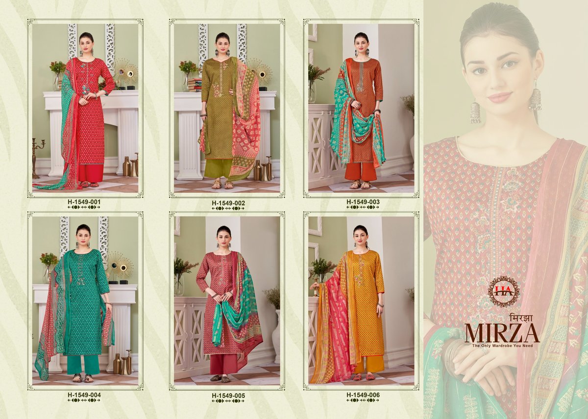 HARSHIT FASHION MIRZA H-1549-001 TO H-1549-006 7