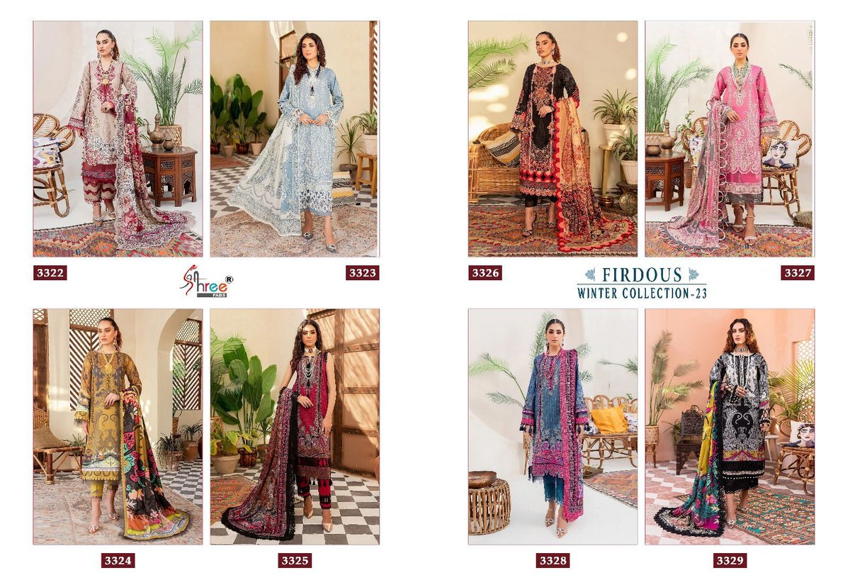 Shree Fab Firdous Winter Collection 23 3322-3329 Series 9