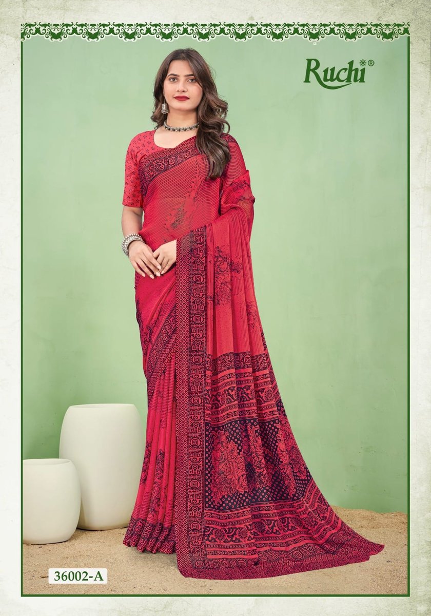 RUCHI SAREE STAR CHIFFON 168 36001-A TO 36003-G 5