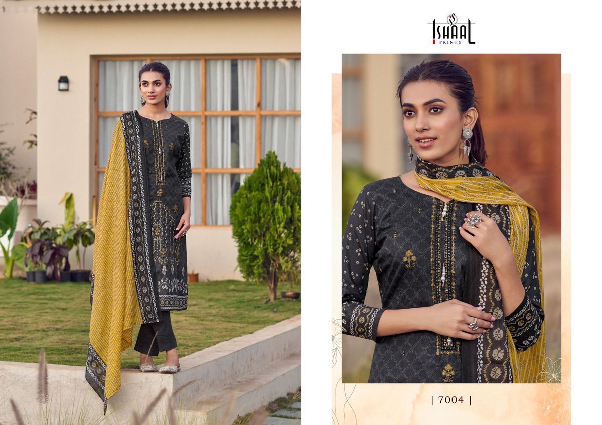 ISHAAL PRINTS EMBROIDERED VOL-7 7001 TO 7010 4