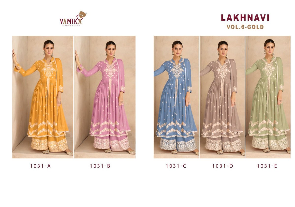 VAMIKA LAKHNAVI VOL-6-GOLD 1031-A TO 1031-E 6