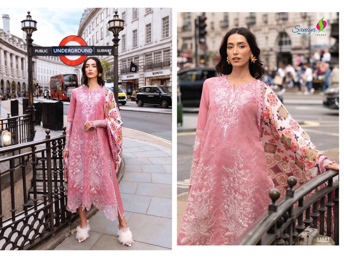 SANIYA TRENDZ NOOR CHIKANKARI VOL-13 13001 TO 13004 1