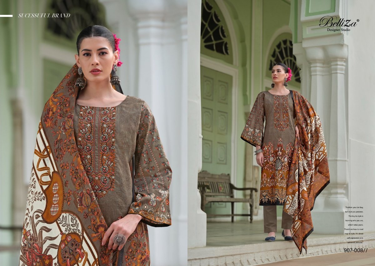BELLIZA DESIGNER NAIRA VOL-47 907-001 TO 907-008 8