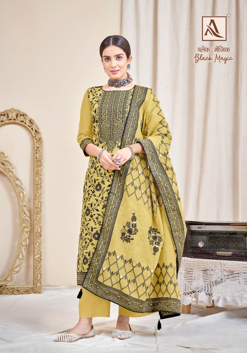 ALOK SUIT BLACK MAGIC H-1446-001 TO H-1446-006 3