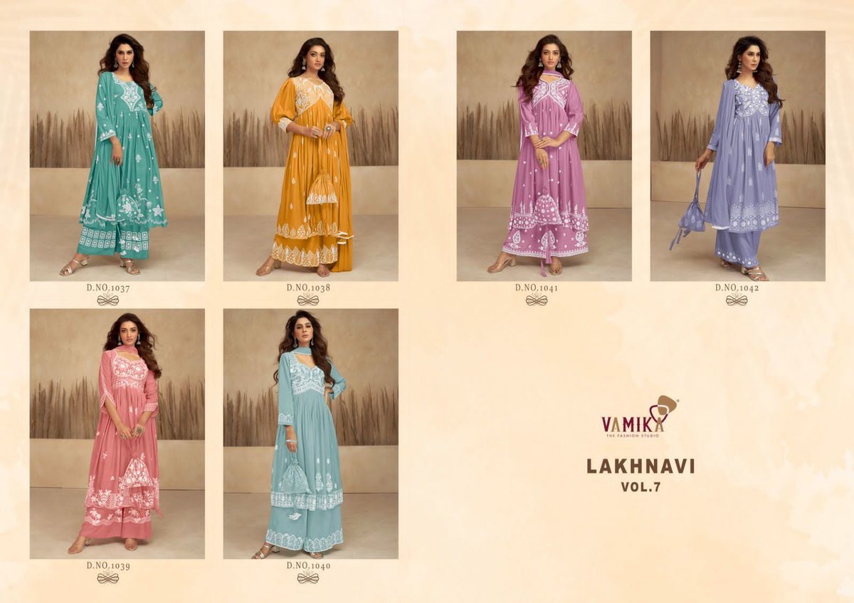Vamika Fashion Lakhnavi Vol-7 1037-1042 Series 7