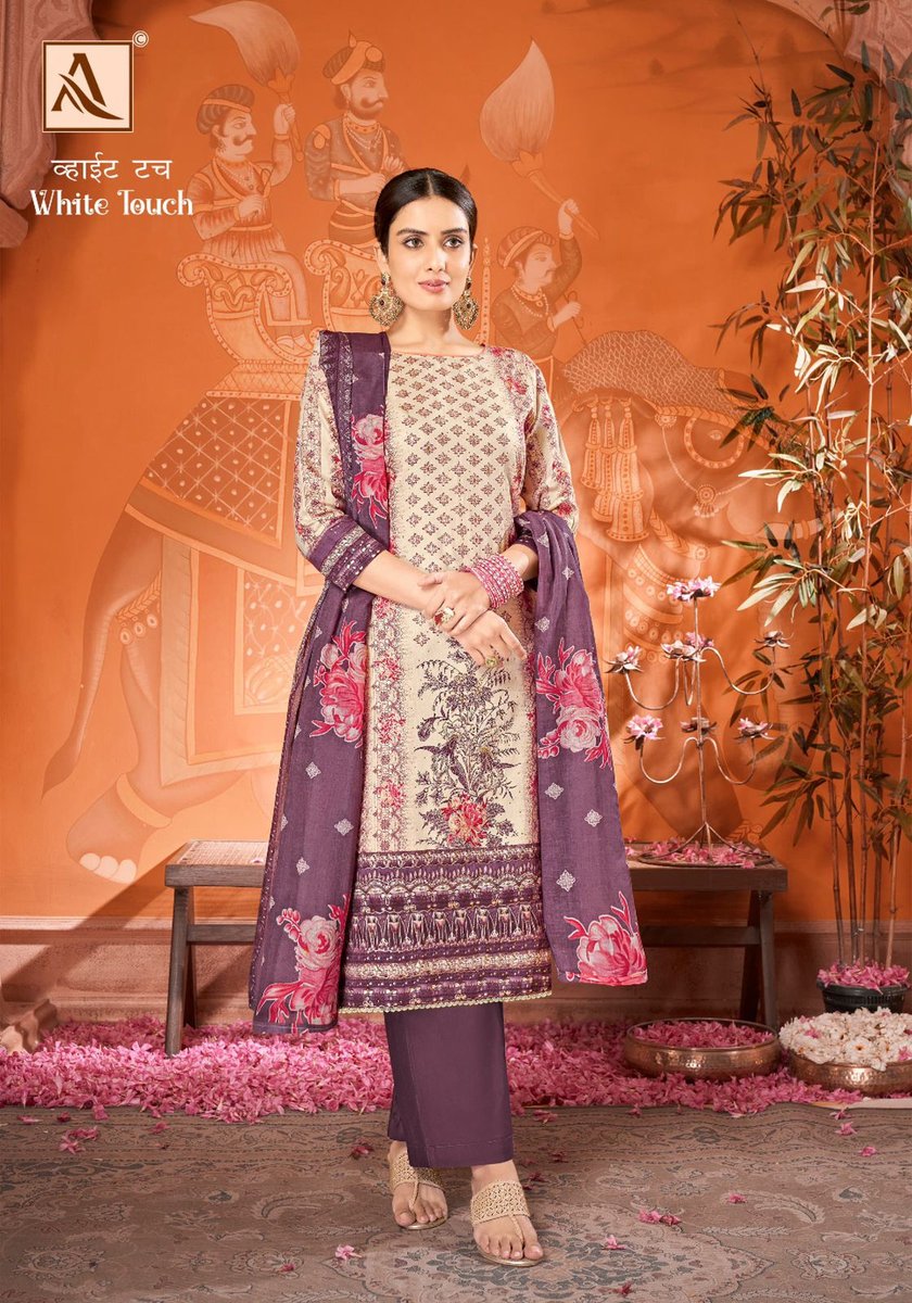 ALOK SUIT WHITE TOUCH H-1478-001 TO H-1478-006 2