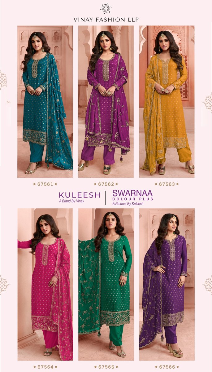 VINAY FASHION KULEESH SWARNAA COLOURPLUS 67561 TO 67566 7