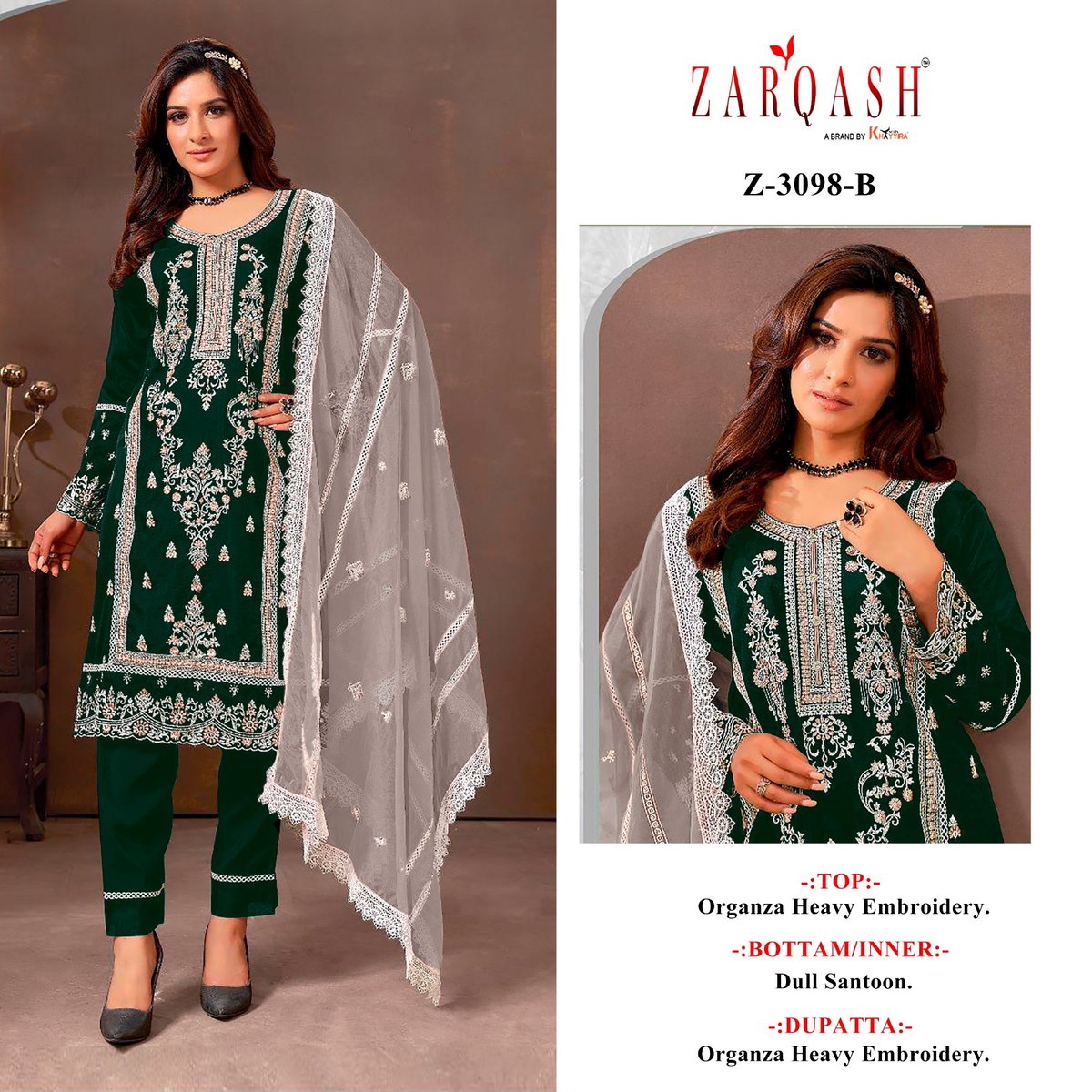 ZARQASH PAKISTANI SUIT Z-3098-A TO Z-3098-D 2