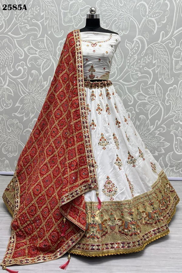 Anjani Art Designer Silk Lehenga 2585 Colors