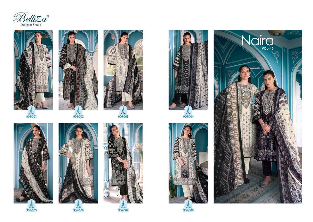 BELLIZA DESIGNER NAIRA VOL-46 906-001 TO 906-008 9