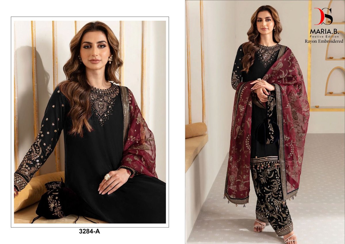 DEEPSY SUITS MARIA B FESTIVE EDITION 3284-A TO 3284-D 1