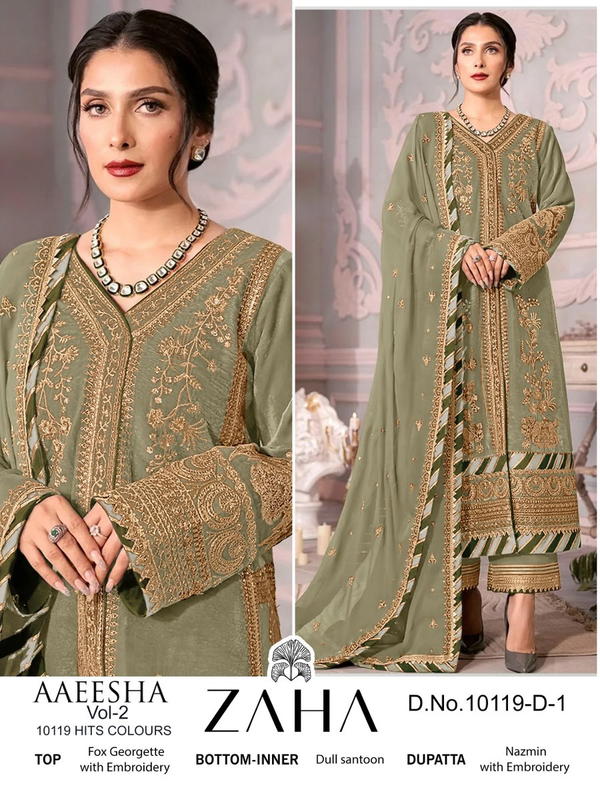 ZAHA AAEESHA VOL-2 10119-D-1 TO 10119-D-4