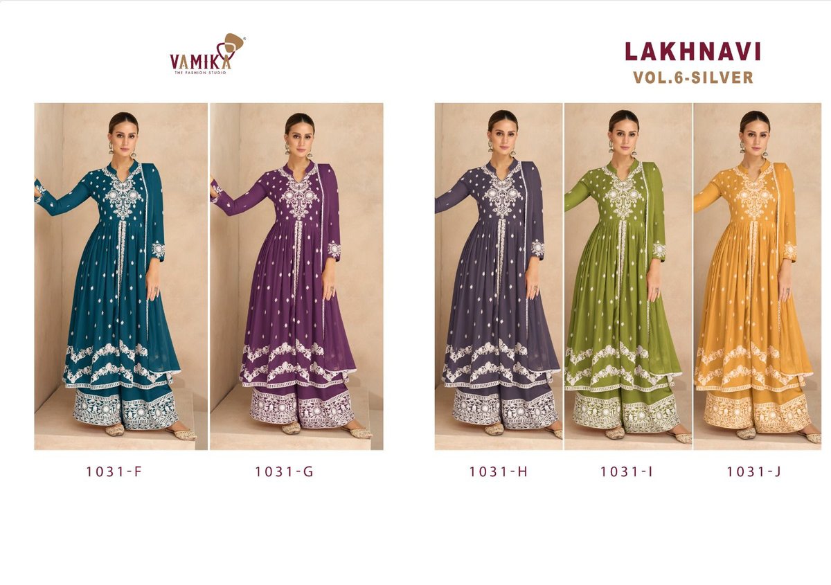 Vamika Fashion Lakhnavi Vol-6 Silver 1031 Colors 6