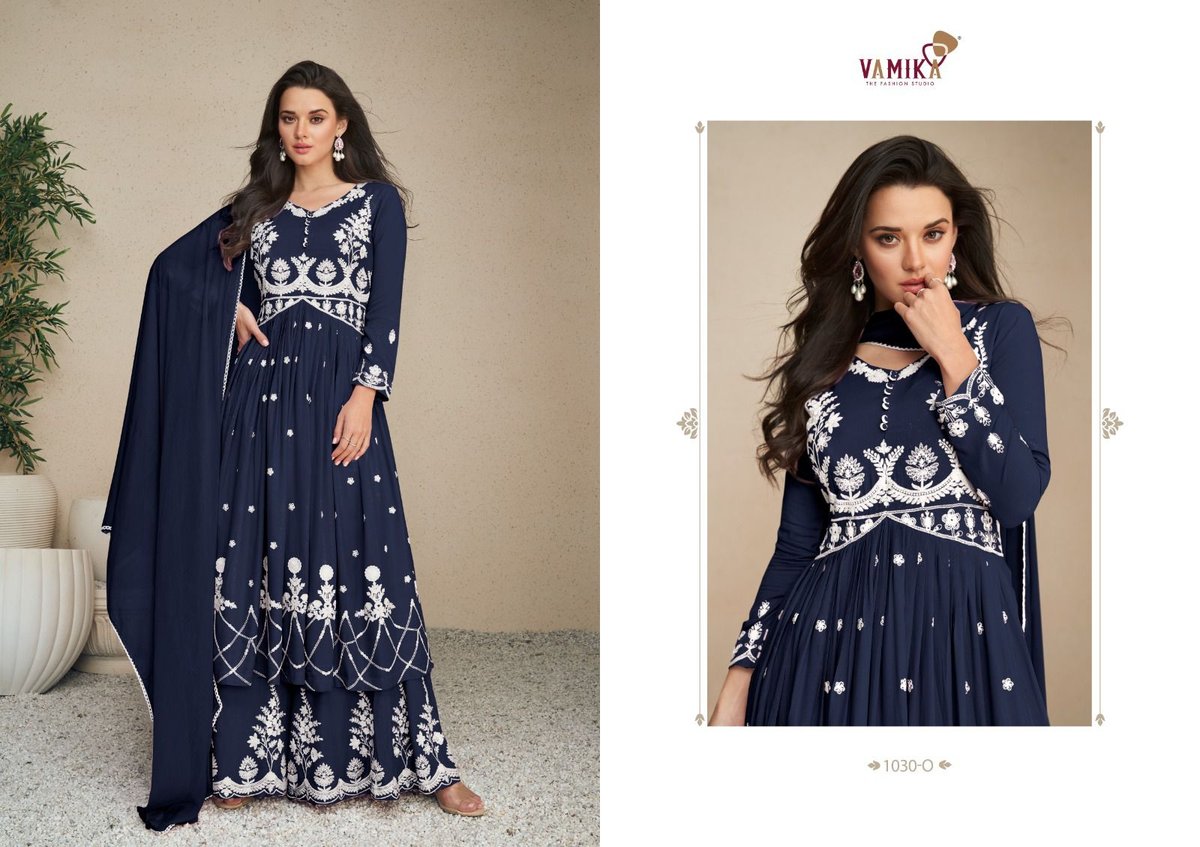 Vamika Fashion Lakhnavi Vol-5 Dark 1030 Colors 4