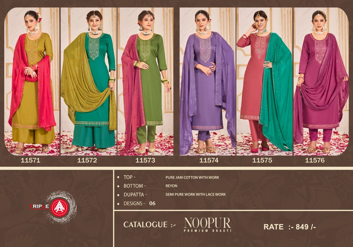 TRIPLE AAA NOOPUR PREMIUM DASTI 11571 TO 11576 7