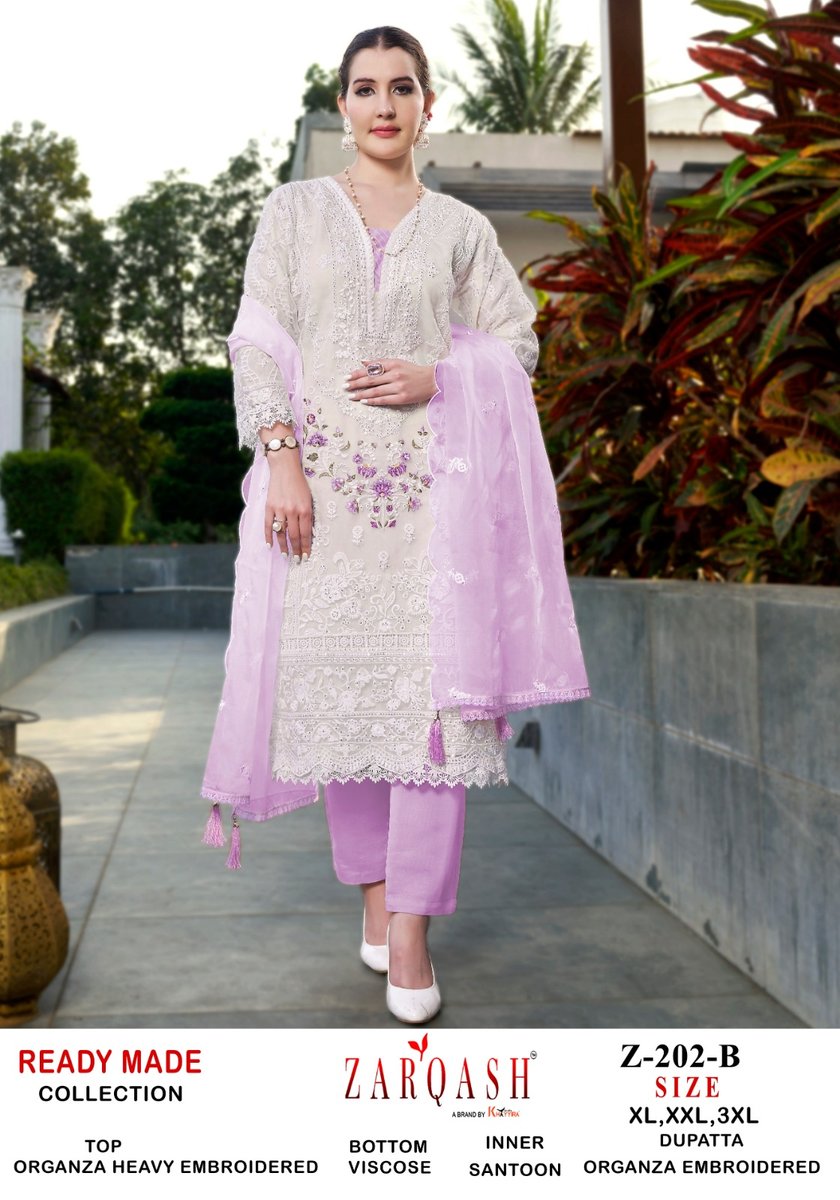 ZARQASH READYMADE COLLECTION Z-202-A TO Z-202-D 2