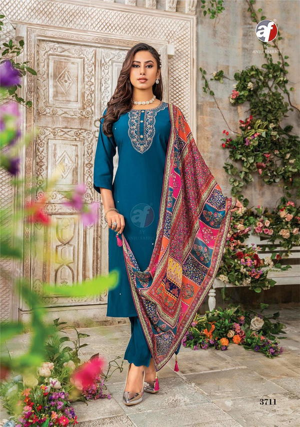 ANJU FABRIC SHARARAT VOL-6 3711 TO 3713