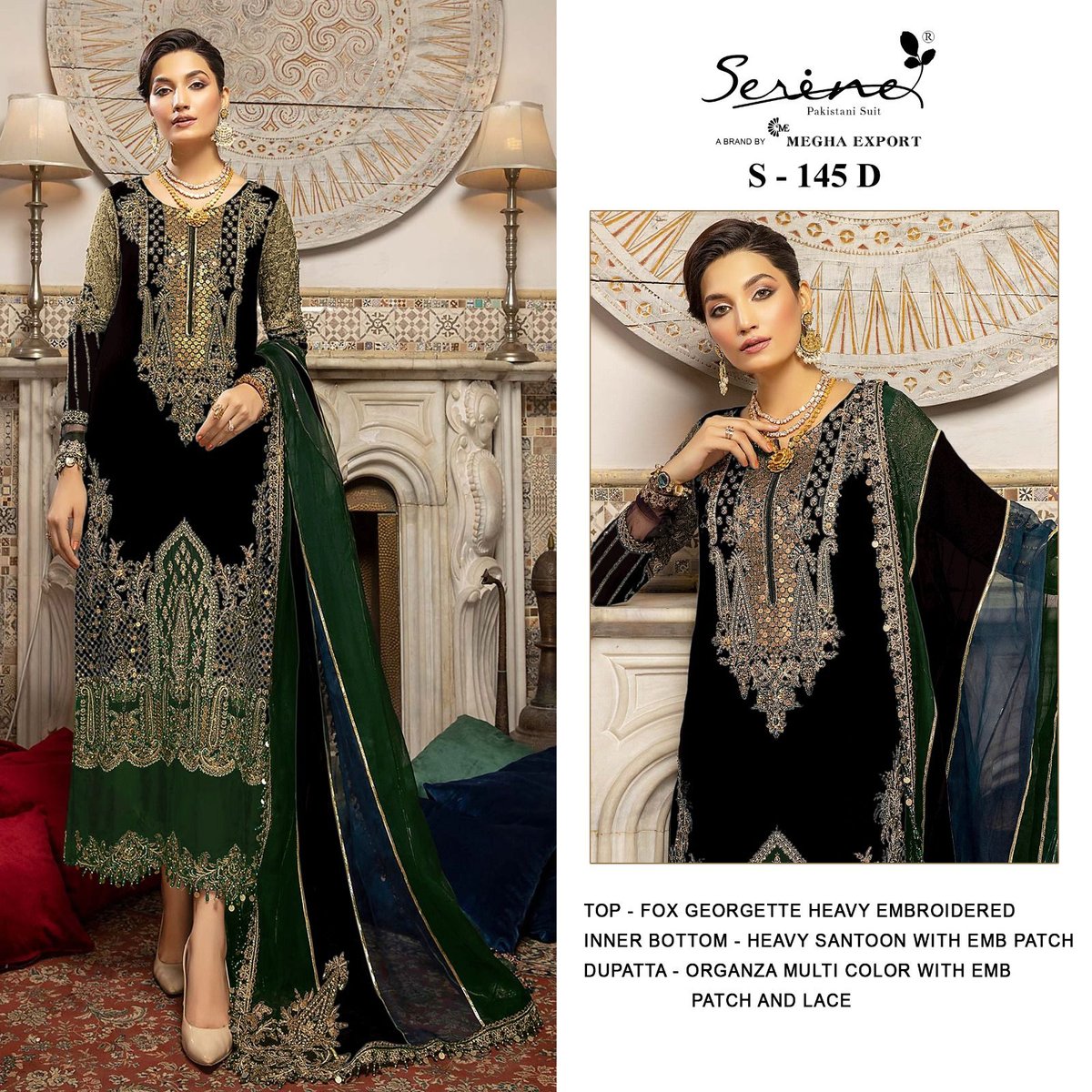Serine Pakistani Suit S-145 Colors 7