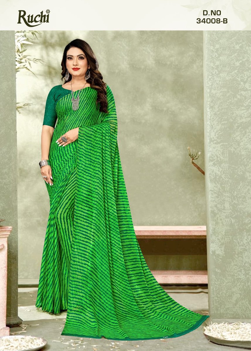 RUCHI SAREE STAR CHIFFON LEHRIYA 34008-A TO 34008-F 2