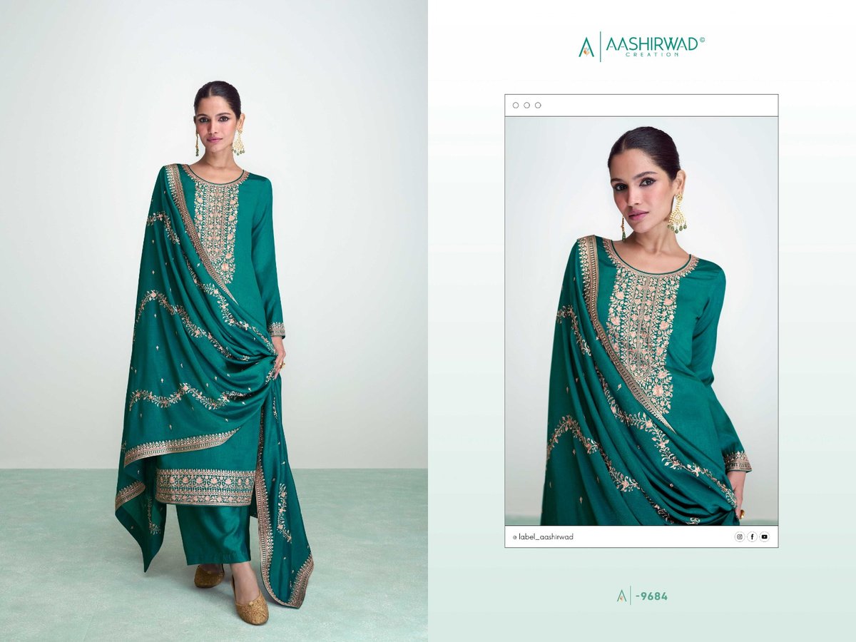 Aashirwad Creation Gulkand Syra 9680-9684 Series 5