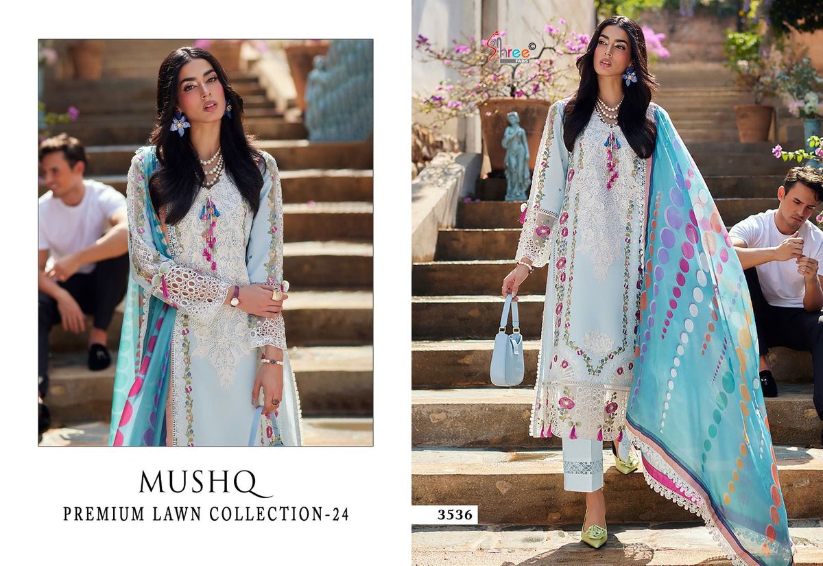 SHREE FABS MUSHQ PREMIUM LAWN COLLECTION-24 3533 TO 3538 4
