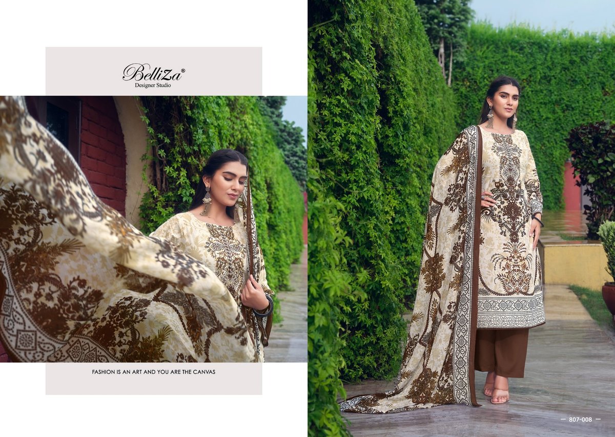 Belliza Designer Naira Vol-13 807-001 to 807-008 Series 8