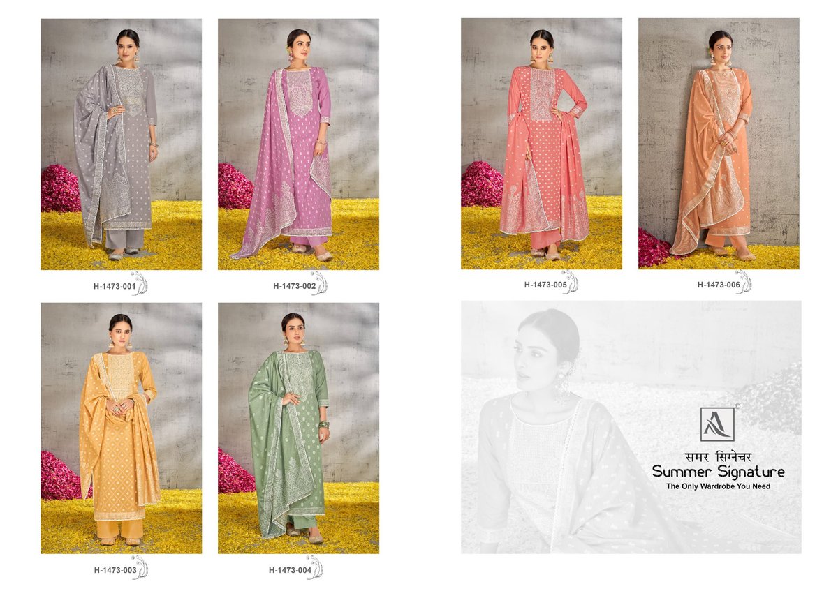 ALOK SUIT SUMMER SIGNATURE H-1473-001 TO H-1473-006 7
