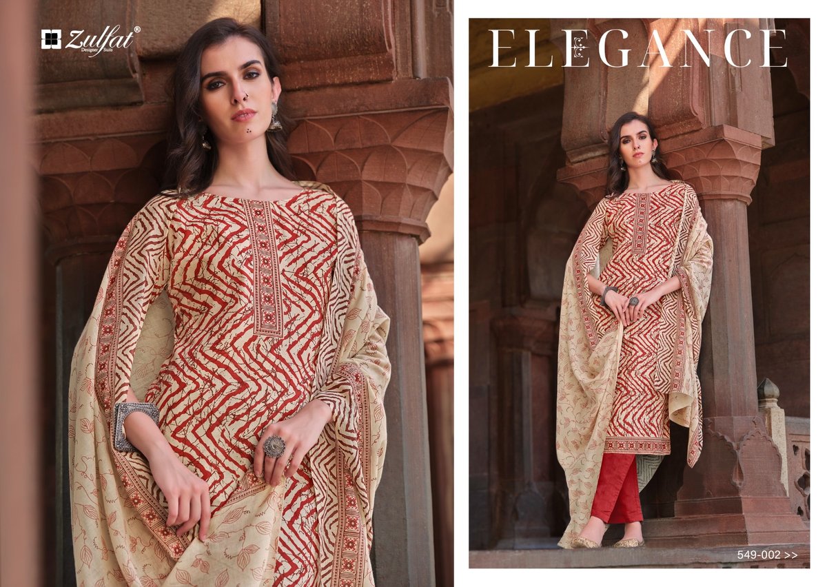 ZULFAT DESIGNER NAZRANA VOL-2 549-001 TO 549-008 2