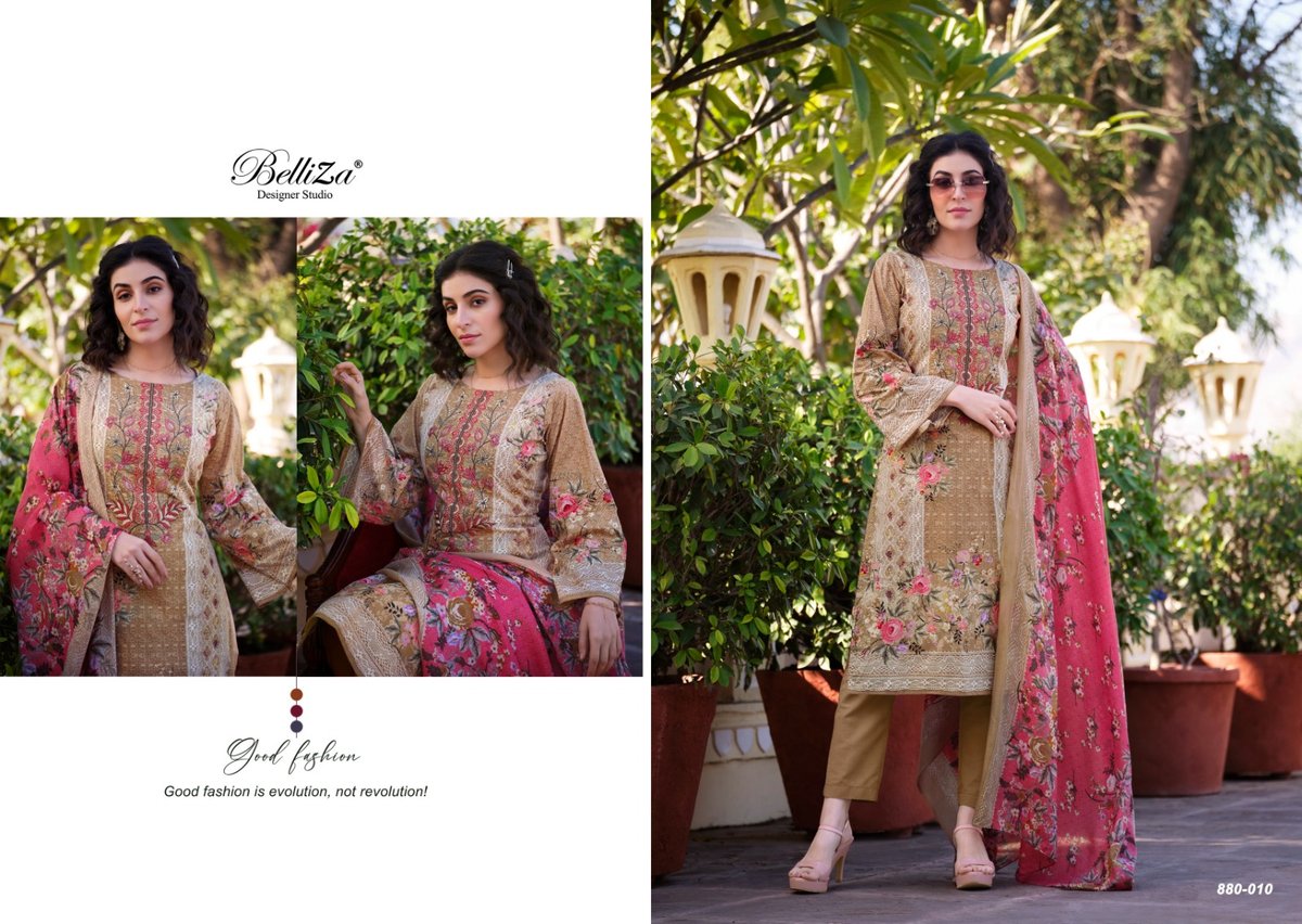 BELLIZA DESIGNER NAIRA VOL-34 880-001 TO 880-010 10