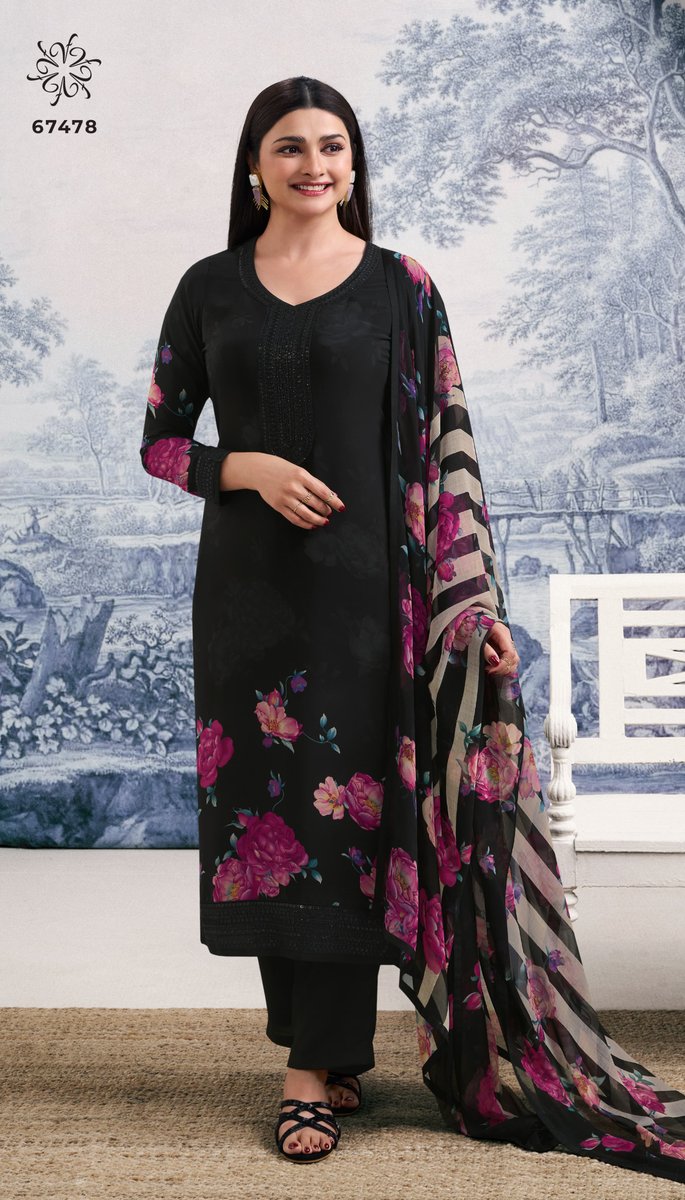 VINAY FASHION SILKINA ROYAL CREPE VOL-44 67471 TO 67480 8