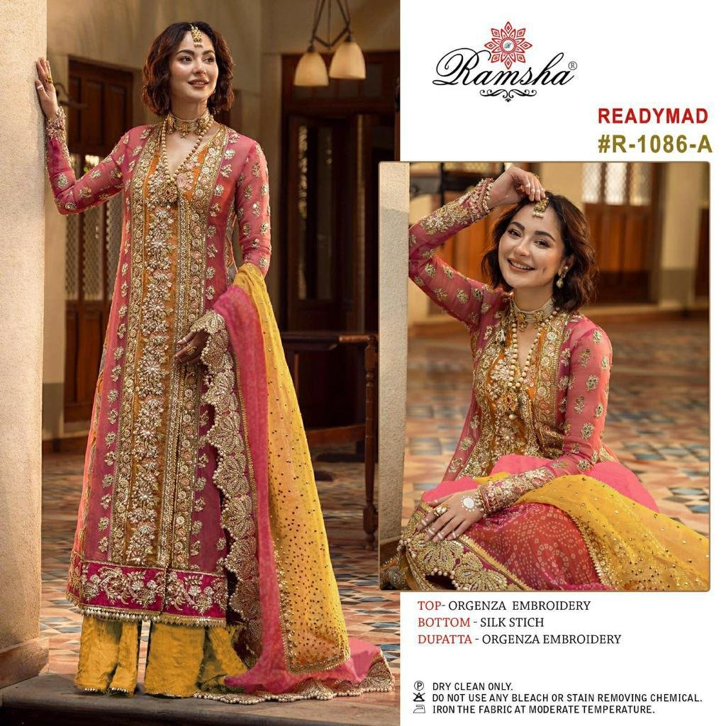 Ramsha Suit Ready Made R-1086 Colors 1