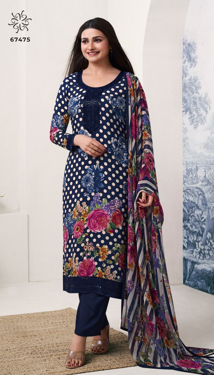 VINAY FASHION SILKINA ROYAL CREPE VOL-44 67471 TO 67480 5
