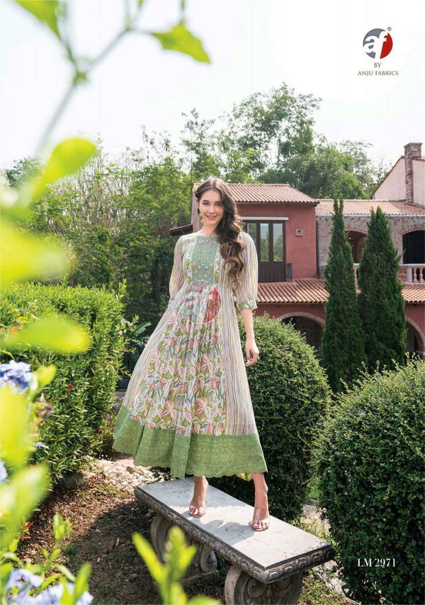 ANJU FABRIC LIME LIGHT 2971 TO 2973