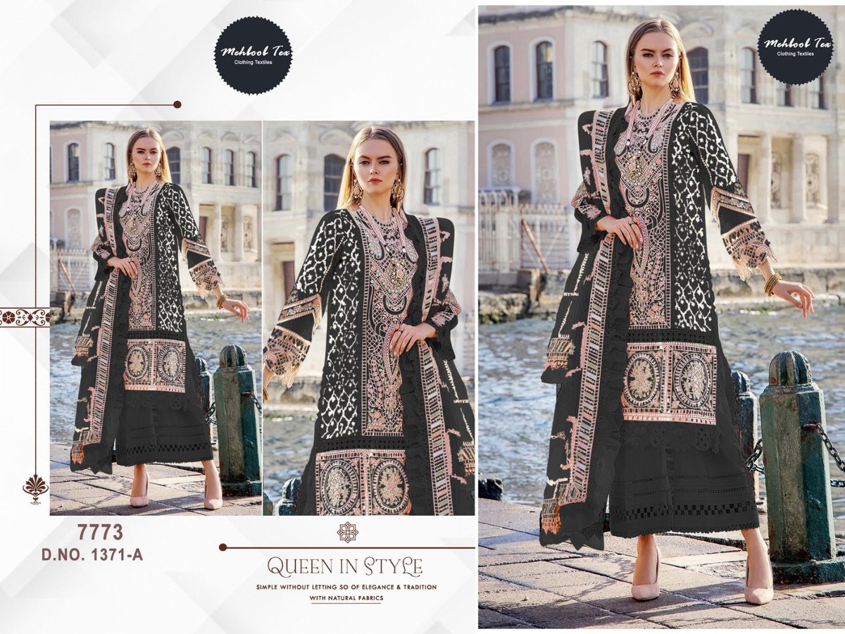 MEHBOOB TEX MARIA B CHIKAN COLLECTION 1371-A TO 1371-B 1