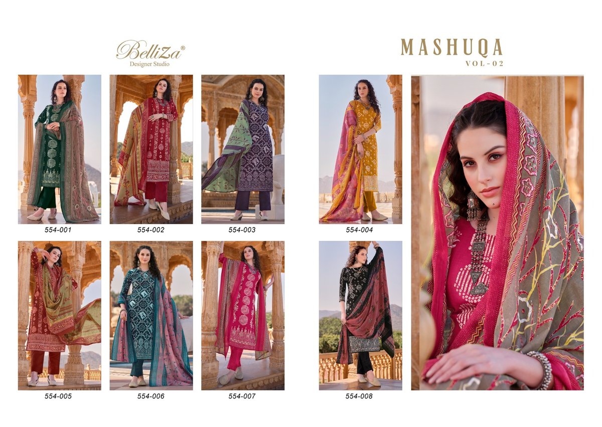 BELLIZA DESIGNER MASHUQA VOL-2 554-001 TO 554-008 9
