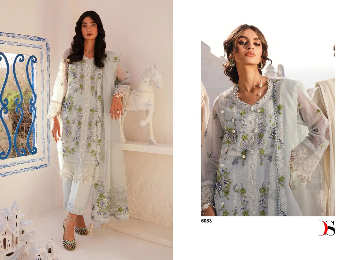 DEEPSY SUITS SANA SAFINAZ MUZLIN EMBROIDERED - 24 6081 TO 6086 3