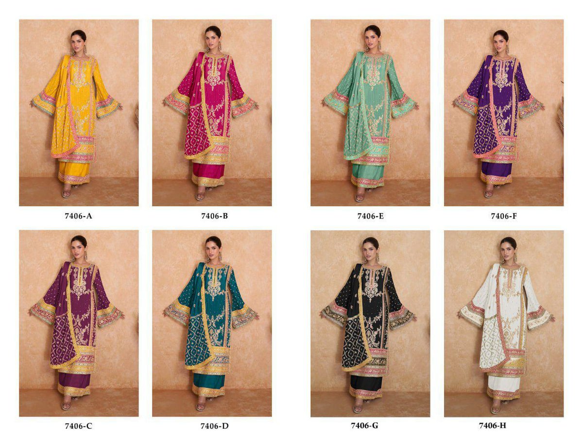GULKAYRA DESIGNER VEDIKA 7406-A TO 7406-H 9