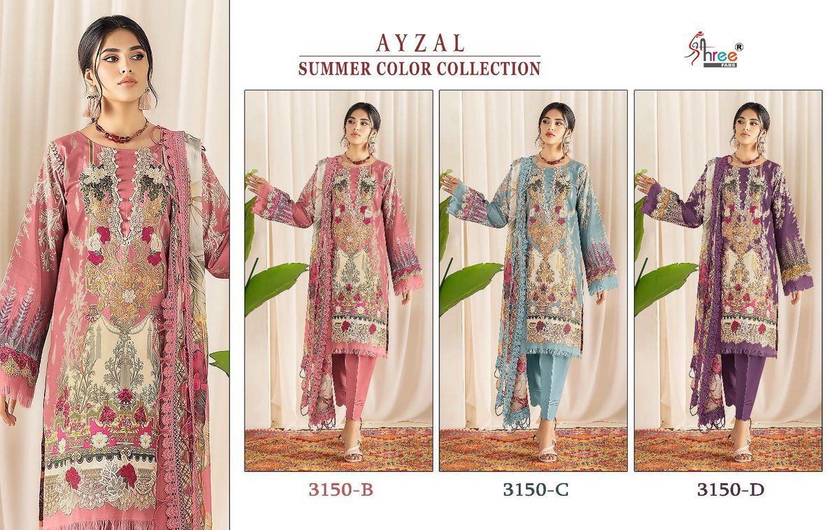 Shree Fab Ayzal Summer Colors Collection 3150 Colors 4