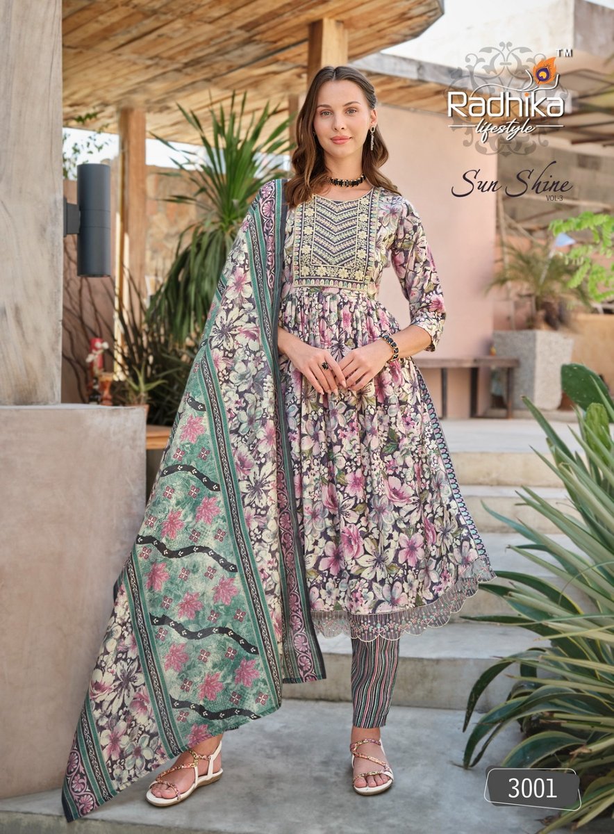 RADHIKA LIFESTYLE SUN SHINE VOL-3 3001 TO 3008 1