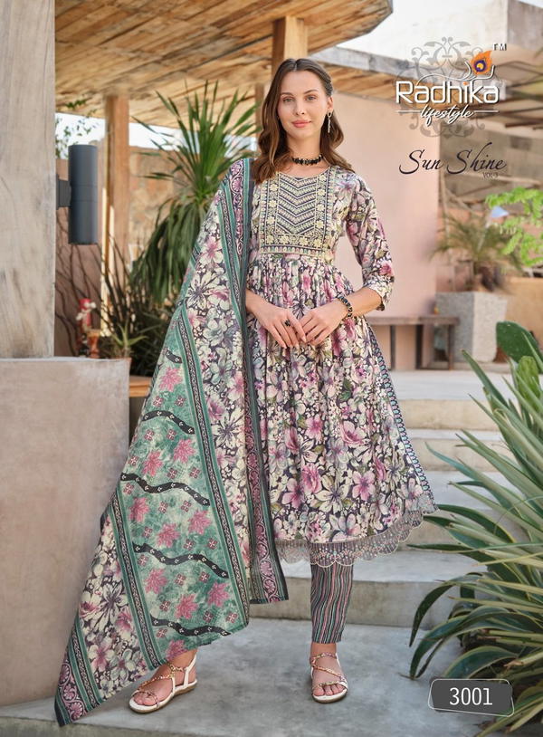 RADHIKA LIFESTYLE SUN SHINE VOL-3 3001 TO 3008