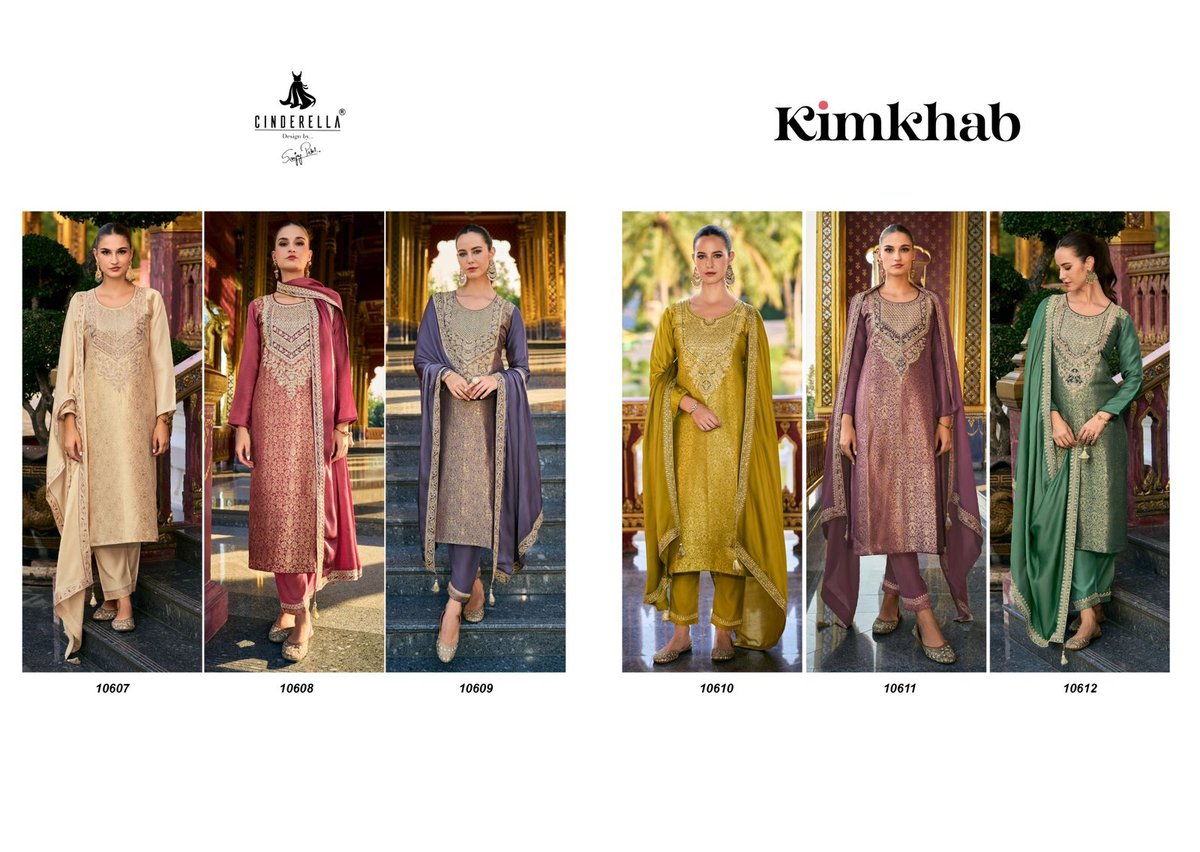 CINDERELLA KIMKHAB 10607 TO 10612 7