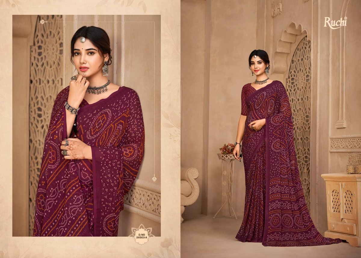 RUCHI STAR CHIFFON 134TH EDITION 26501-A TO 26503-D 9
