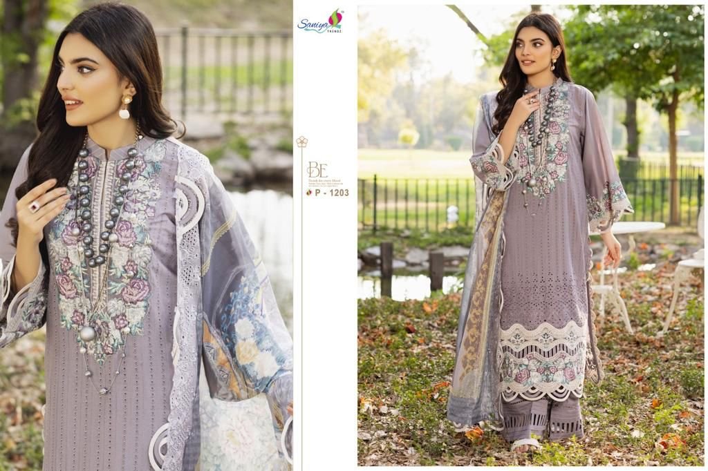 Saniya Trendz Adan Libaas Chikankari Vol-12 1201-1205 Series 3