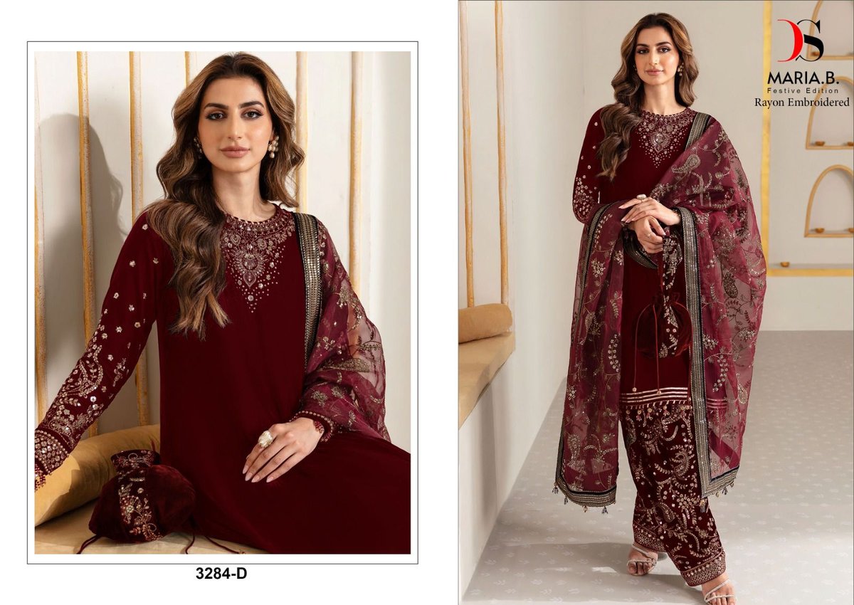 DEEPSY SUITS MARIA B FESTIVE EDITION 3284-A TO 3284-D 4