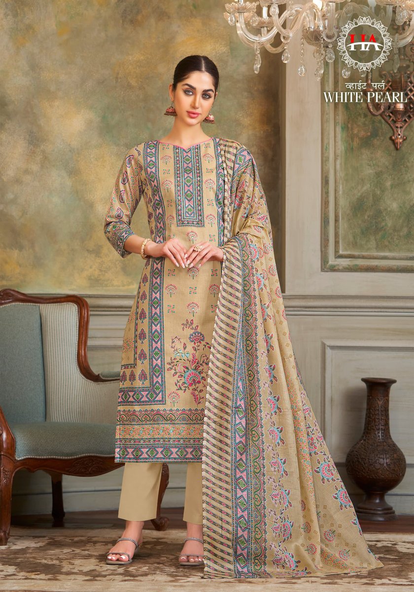 HARSHIT FASHION WHITE PEARL H-1498-001 TO H-1498-008 4