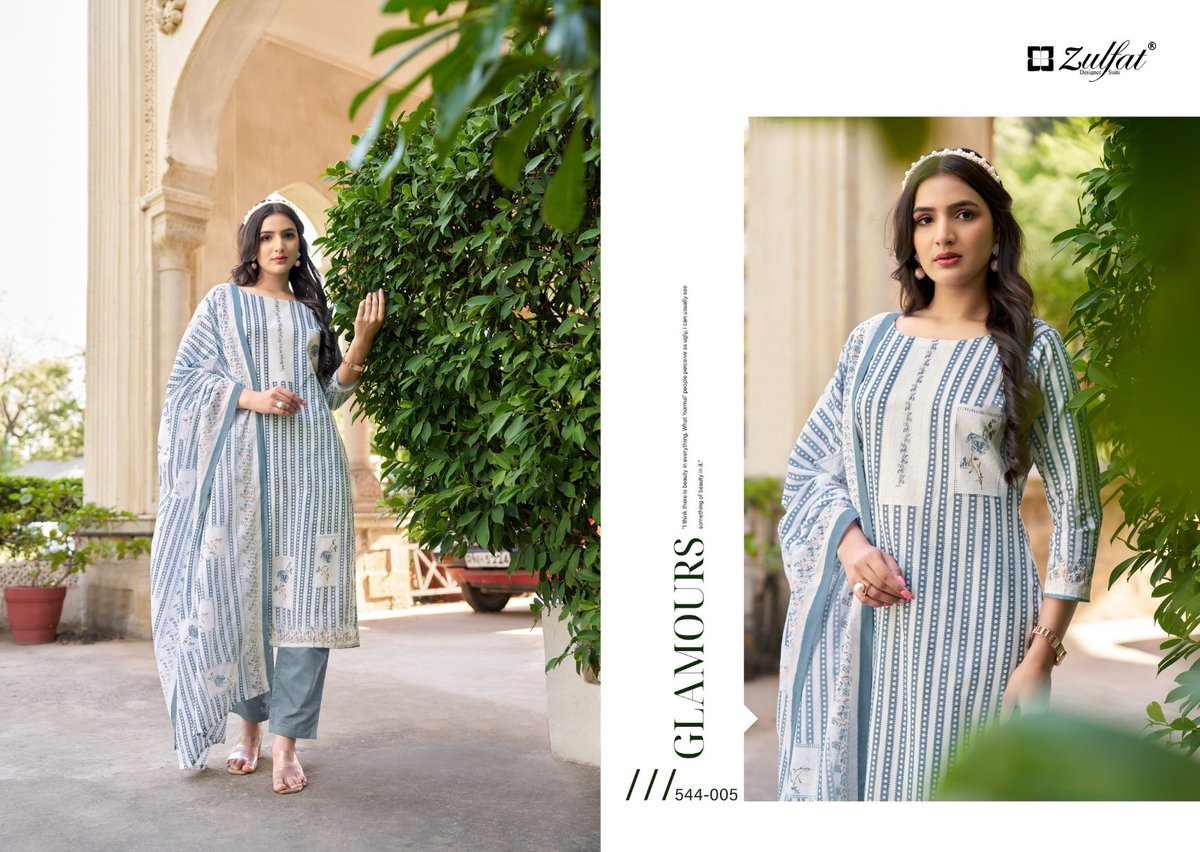 ZULFAT DESIGNER FARHANA VOL-4 544-001 TO 544-008 5