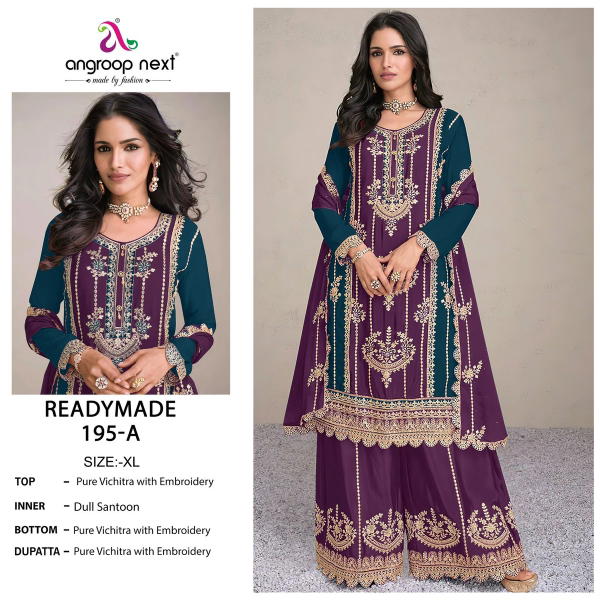 ANGROOP READYMADE COLLECTION 195-A TO 195-C