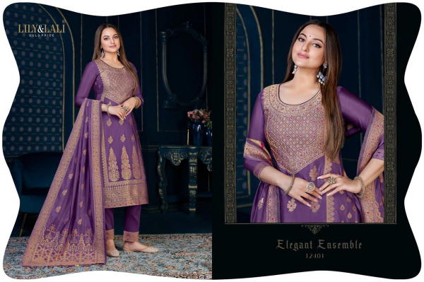 Lily And Lali Organza Jacquard Silk Kari Vol-3 12401-12408 Series